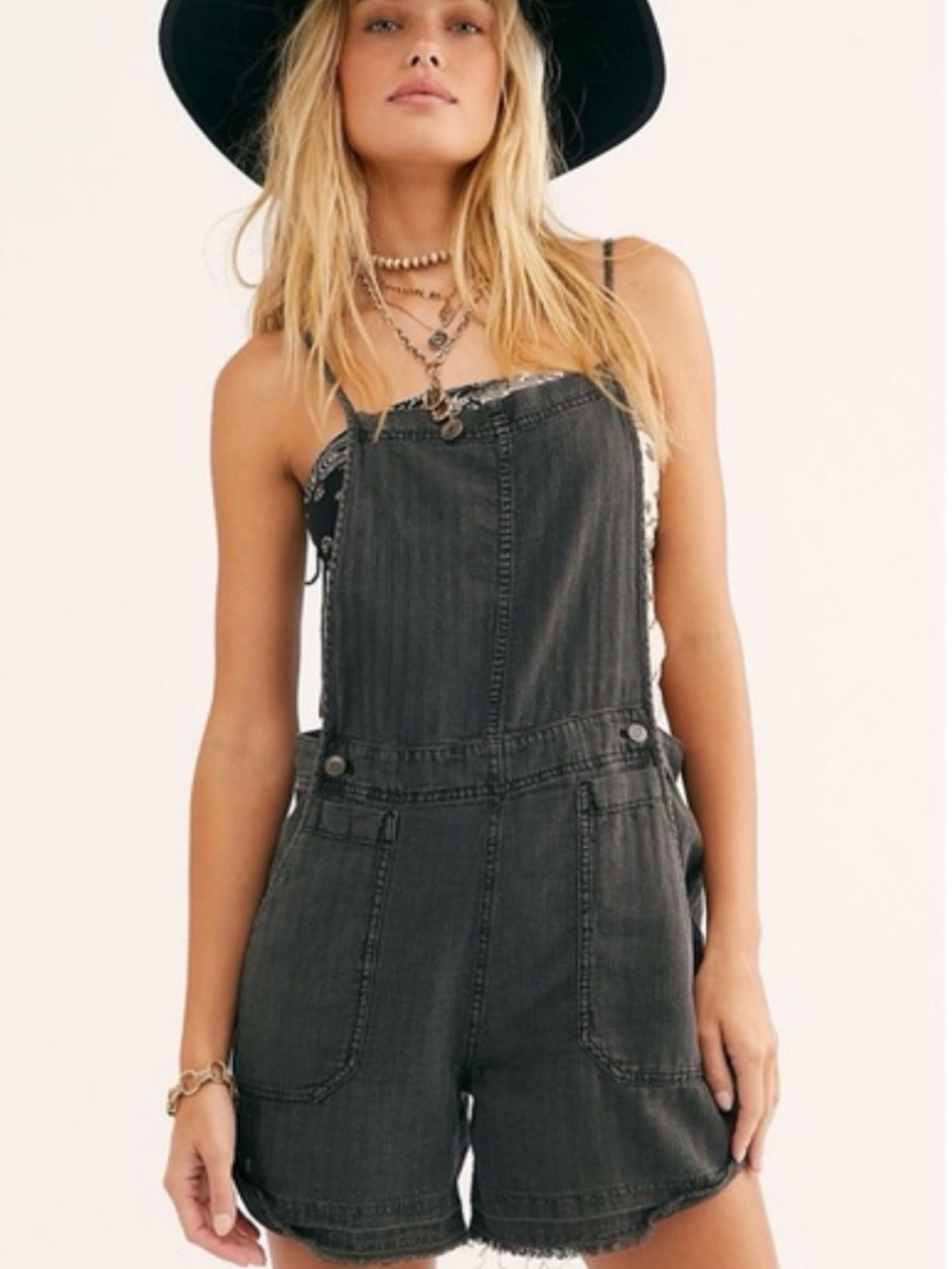 Free People Natural Sights Linen Overalls